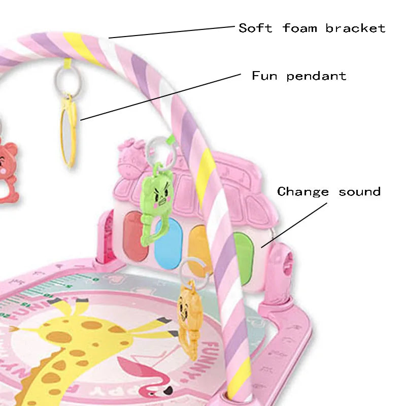 Baby-Spielmatte mit Klavier, Licht & Musik für 0–12 Monate
