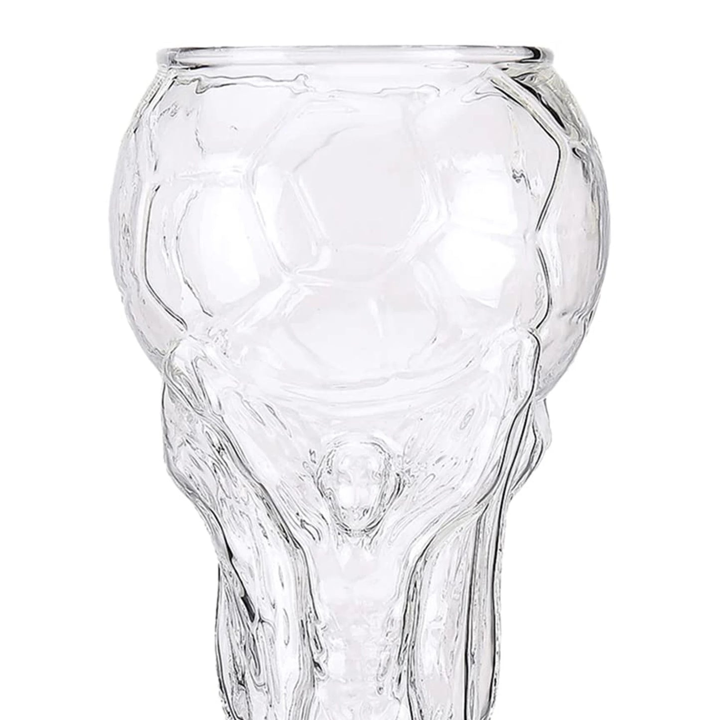 Bierglas in Pokalform 600 ml — Fußball-Design, spülmaschinenfest