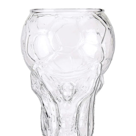 Bierglas in Pokalform 600 ml — Fußball-Design, spülmaschinenfest