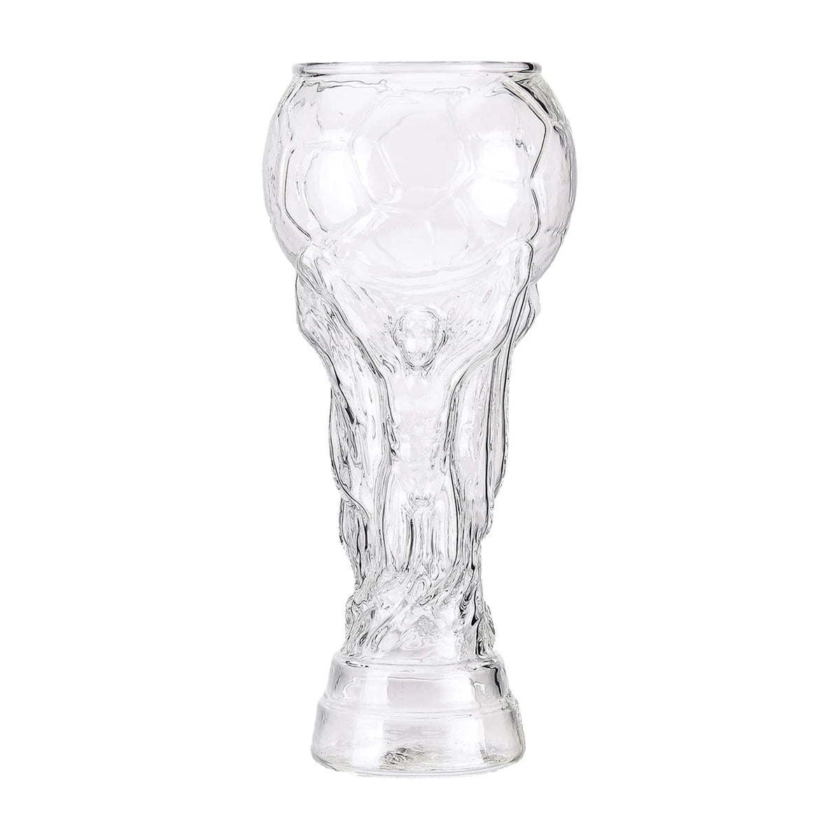 Bierglas in Pokalform 600 ml — Fußball-Design, spülmaschinenfest