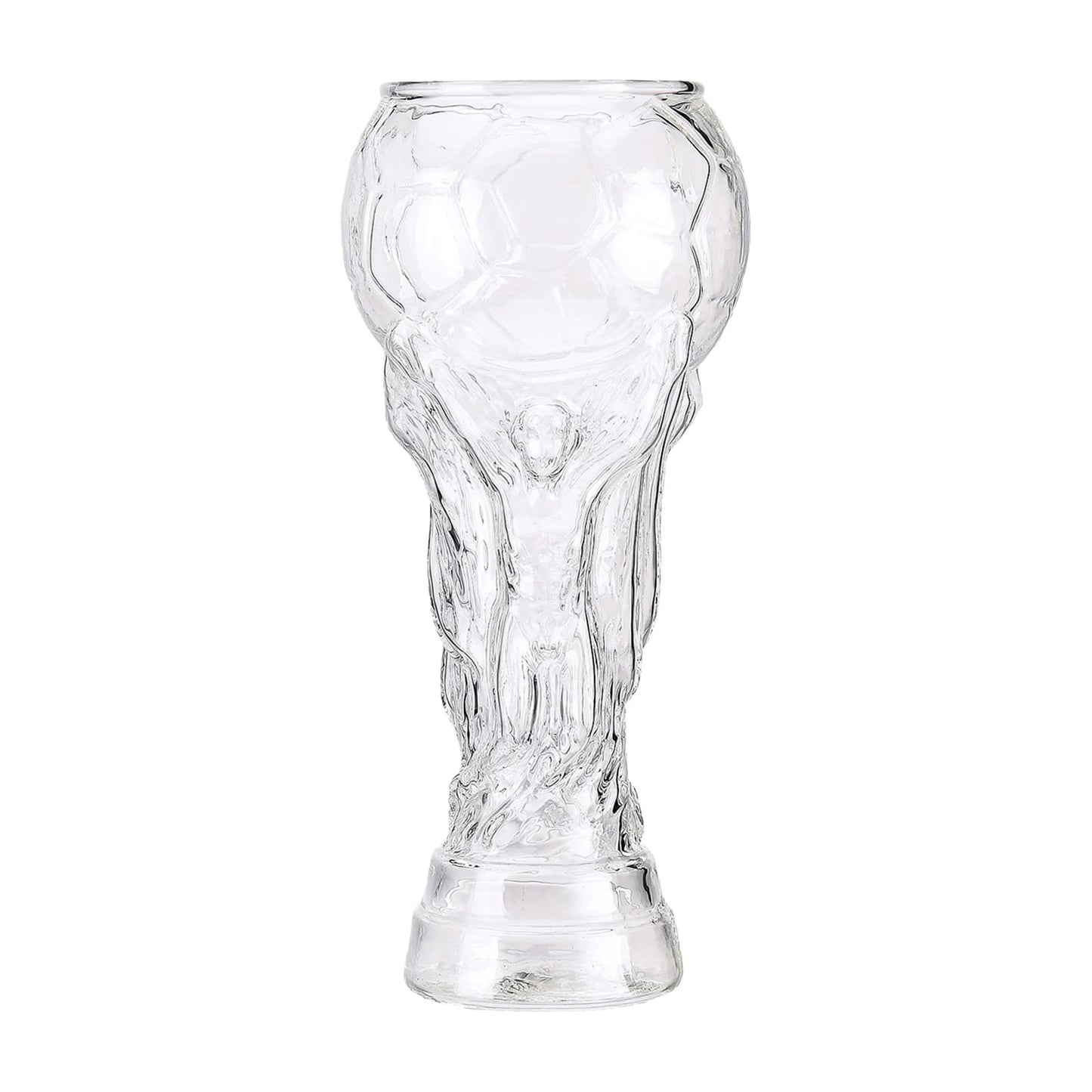 Bierglas in Pokalform 600 ml — Fußball-Design, spülmaschinenfest