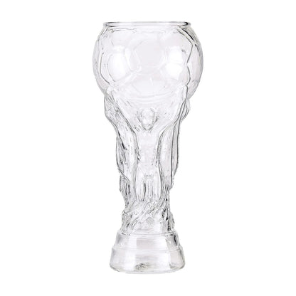 Bierglas in Pokalform 600 ml — Fußball-Design, spülmaschinenfest