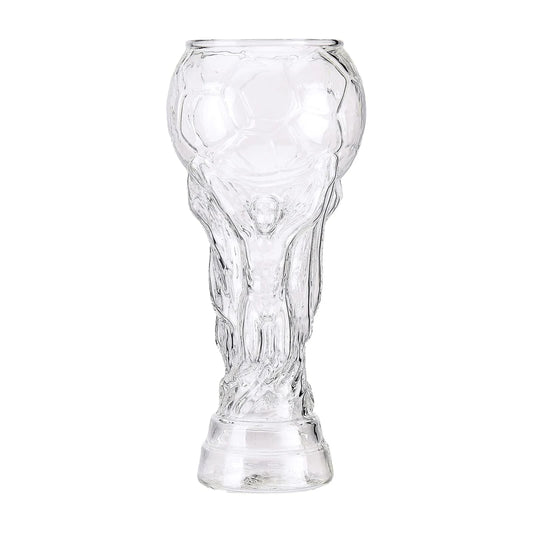 Bierglas in Pokalform 600 ml — Fußball-Design, spülmaschinenfest